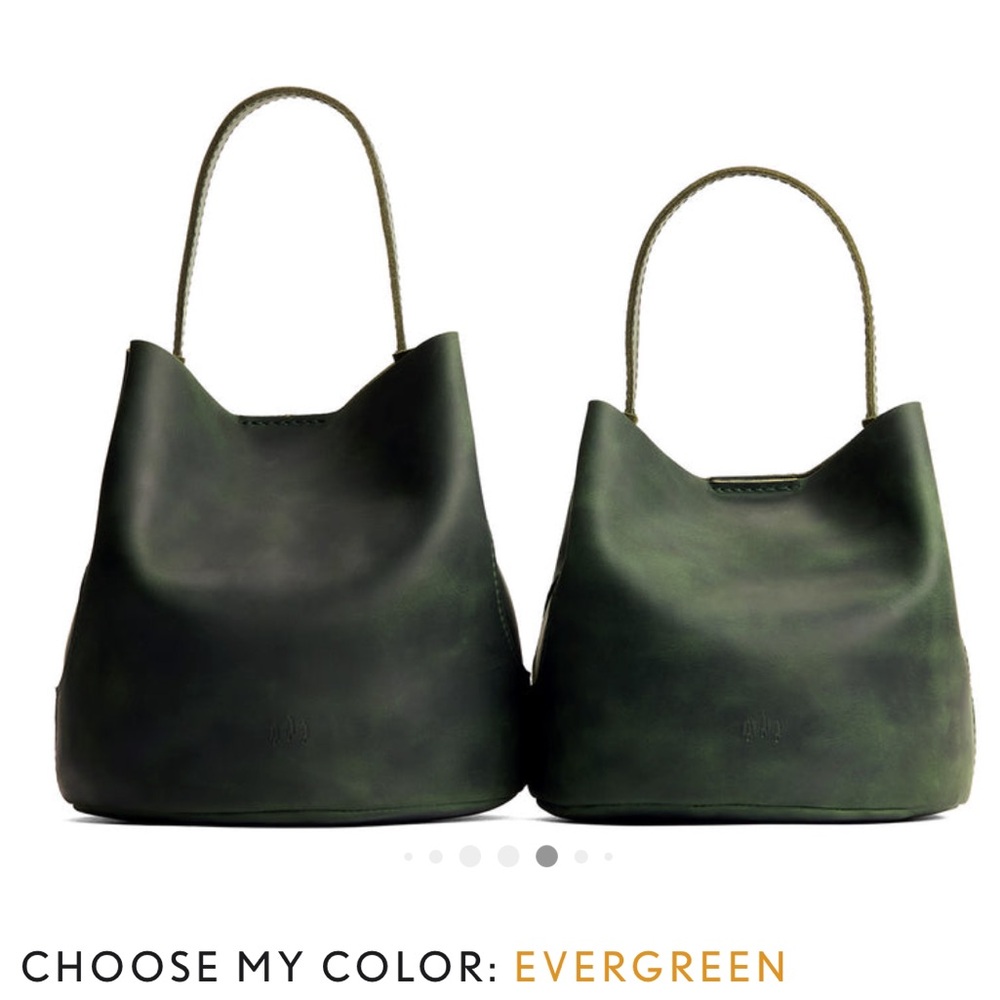 Sold out Portland Leather Goods Belle Bucket Bag Evergreen - Picture 6 of 16
